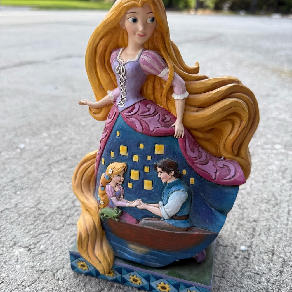 Jim Shore Rapunzel Figurine with Boat Scene